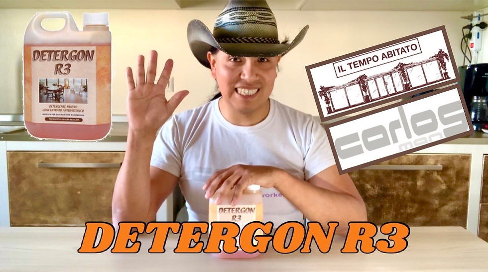 presentazione del detergente igienizzante antibatterico Detergon R3 by CARLOS CANTATORE