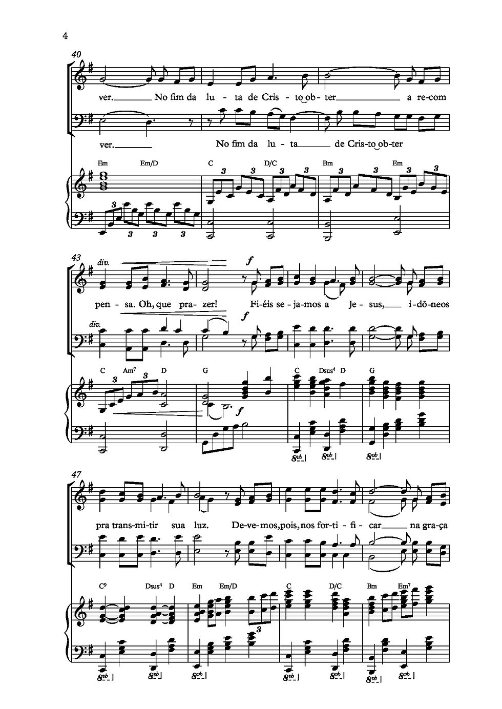 Miniatura: PARTITURA- Quem Somos Nós- (Coro, Piano e Cifra)