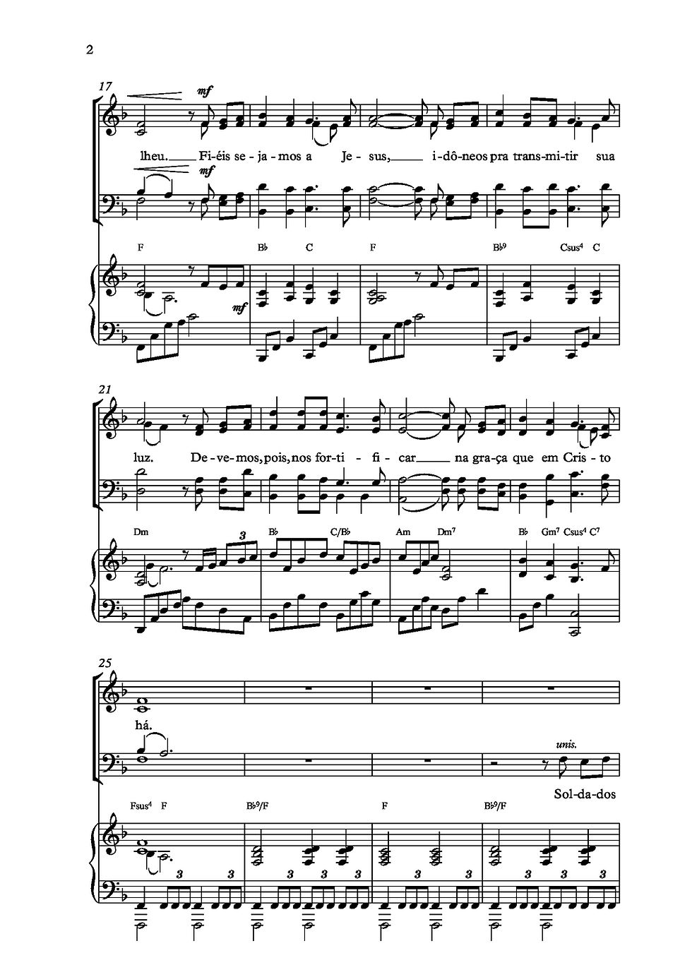 Miniatura: PARTITURA- Quem Somos Nós- (Coro, Piano e Cifra)