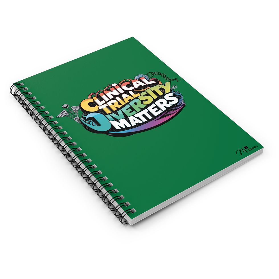 Thumbnail: Clinical Trial Diversity Matters Spiral Notebook, Dark Green, Health Equity
