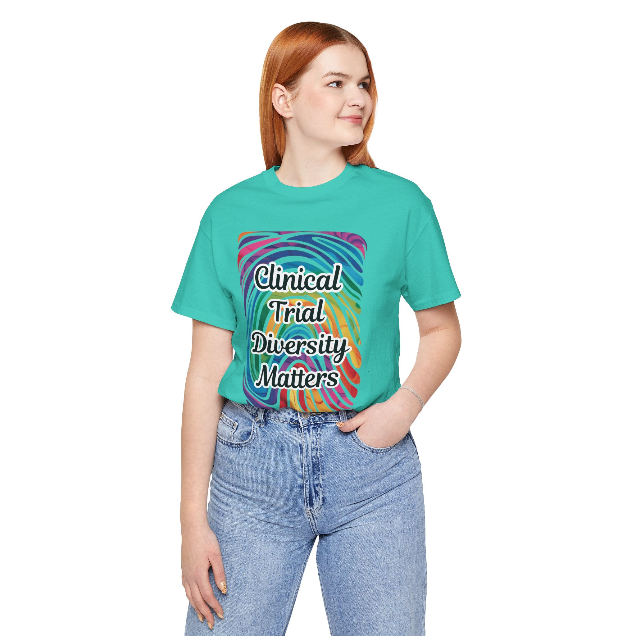 Clinical Trial Diversity Matters Unisex Tee, Rainbow, Health Equity