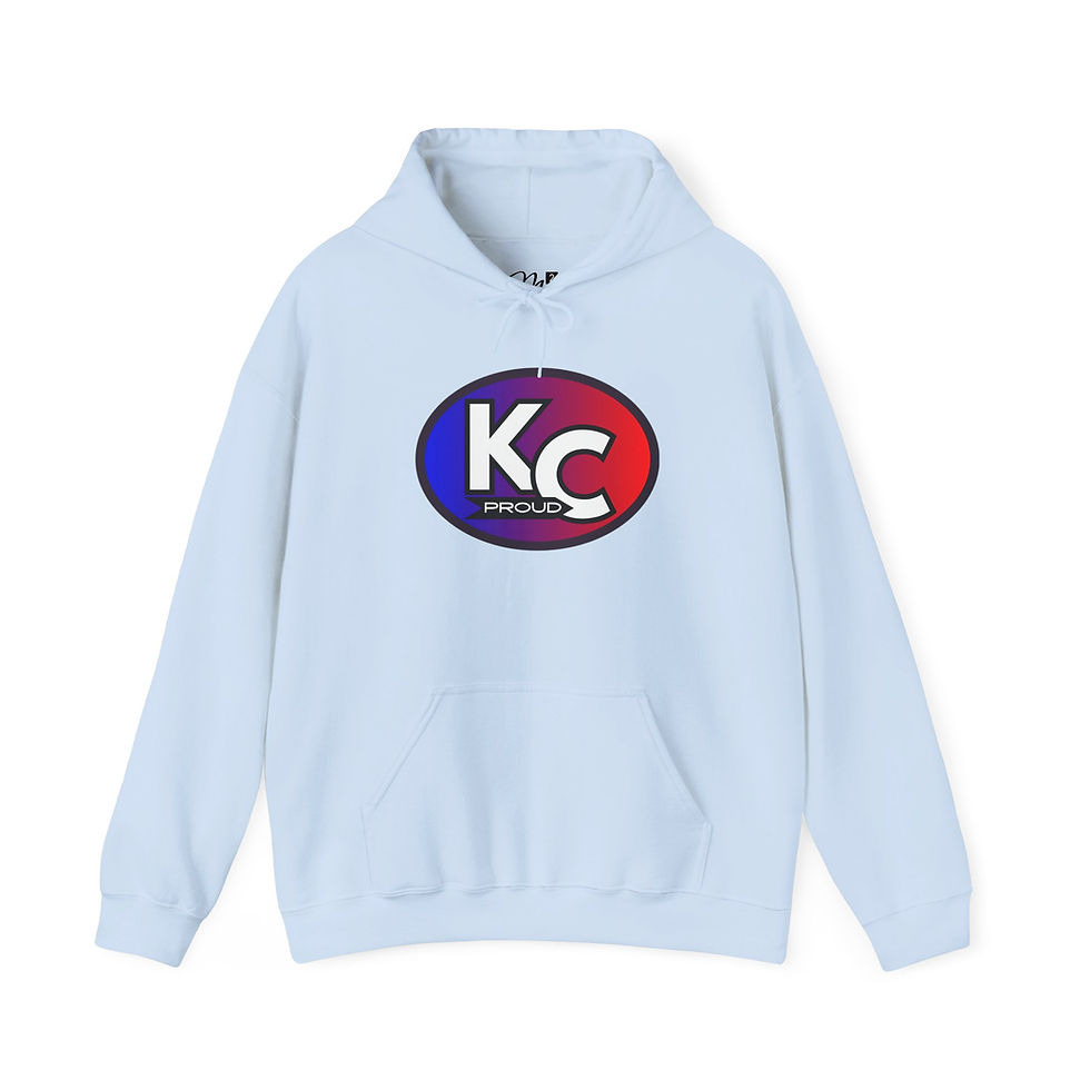 Thumbnail: KC Proud (blue to red oval) Unisex hoodie, Diversity, Inclusive, PROUD