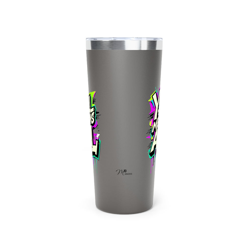 Thumbnail: Y’all Means All Tumbler, Neon, 22oz Travel Mug, Equality, Inclusion