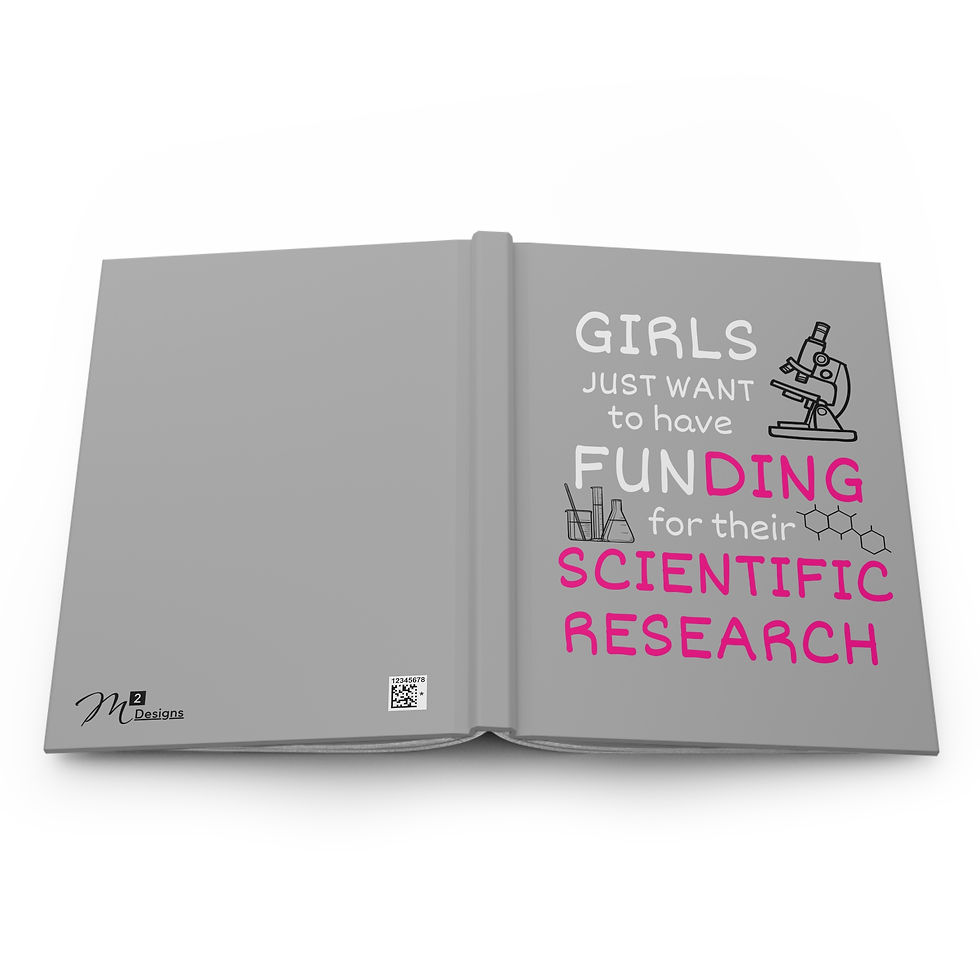 Thumbnail: Girls Just Want to have Funding, Light Grey Hardcover Journal, Science