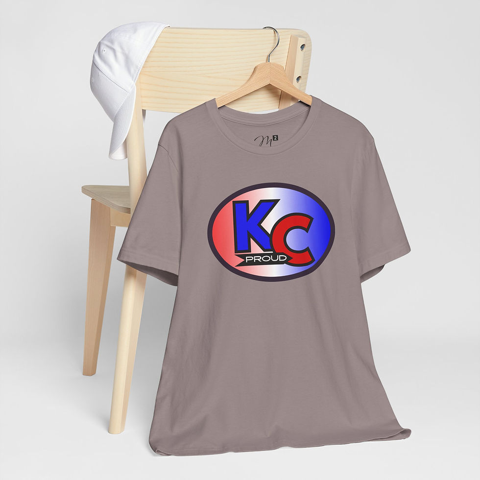 Thumbnail: KC Proud (red, white, blue oval) Unisex Tee, Kansas City PROUD