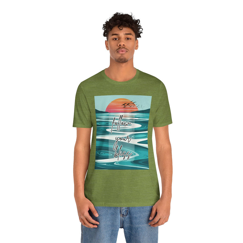 Thumbnail: Follow your bliss Unisex Tee, Inspirational & Inclusive Apparel for Everyone