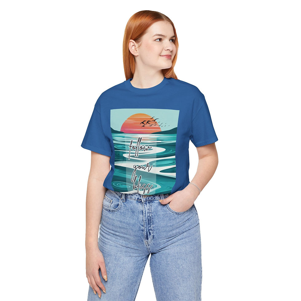 Thumbnail: Follow your bliss Unisex Tee, Inspirational & Inclusive Apparel for Everyone
