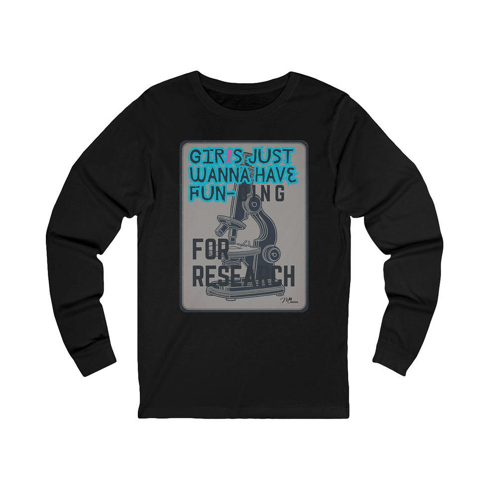 Thumbnail: Girls Just Wanna Have Funding Unisex Long Sleeve Tee, Gender Equality, Science