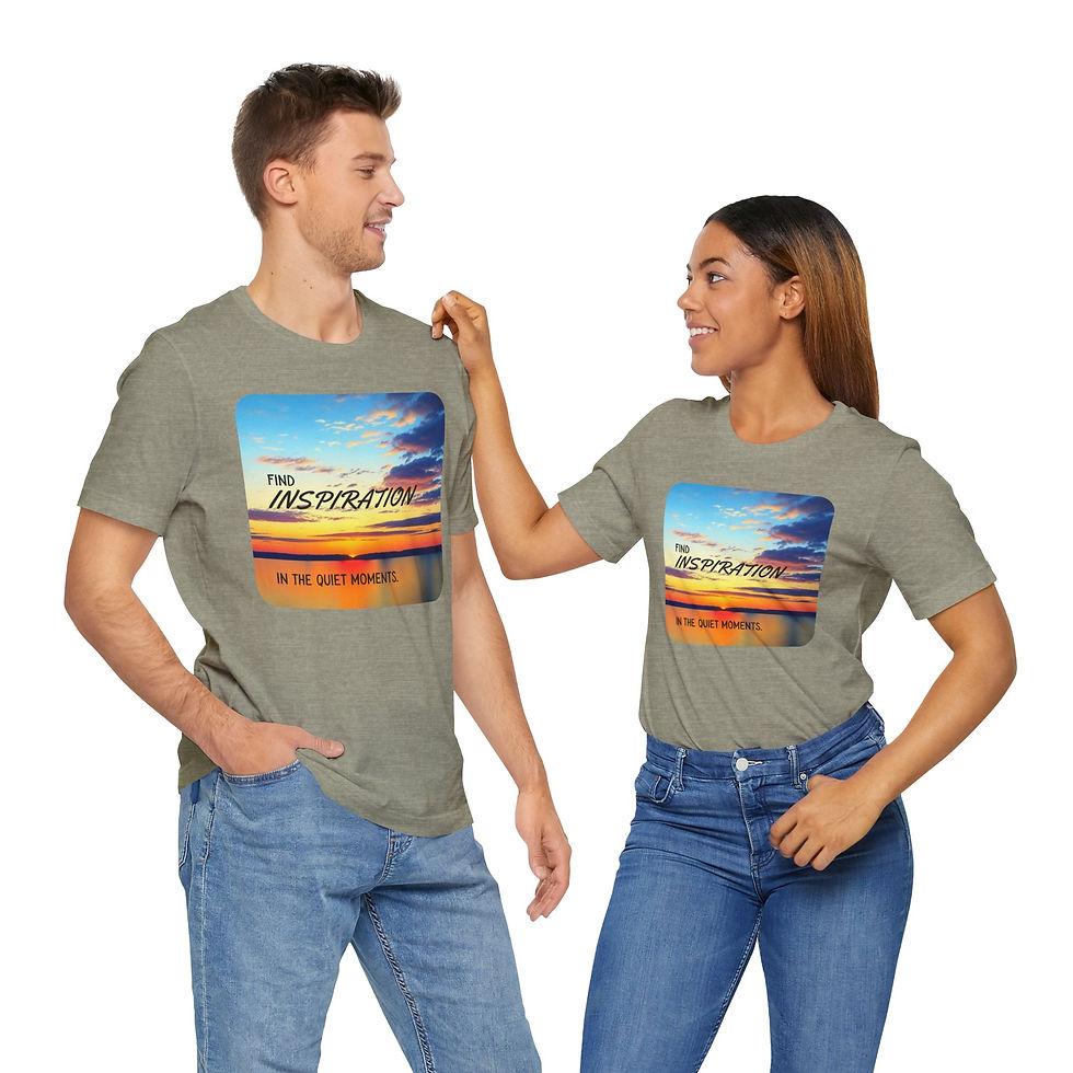 Thumbnail: Find Inspiration Unisex Tee, Inspirational & Inclusive Apparel for Everyone