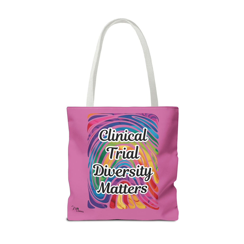 Thumbnail: Clinical Trial Diversity Matters #HealthEquity Tote Bag, Rainbow/Light Pink