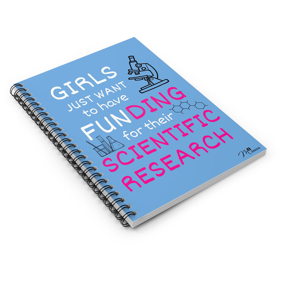 Thumbnail: Girls Just Want to Have Funding Spiral Notebook, Light Blue Gender Equality STEM
