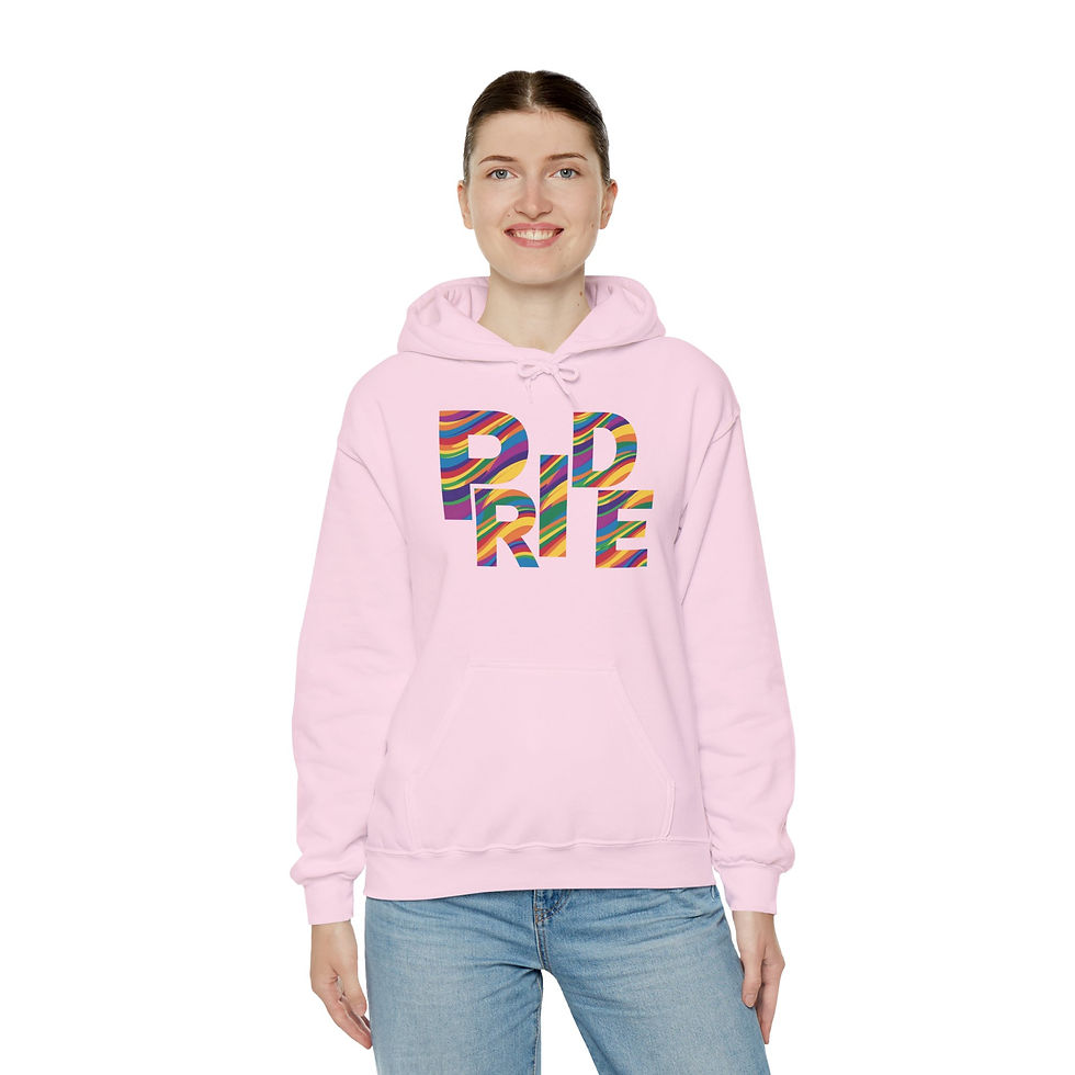 Thumbnail: PRIDE rainbow colors Unisex hoodie, Diversity, Inclusive, Positivity, PRIDE 