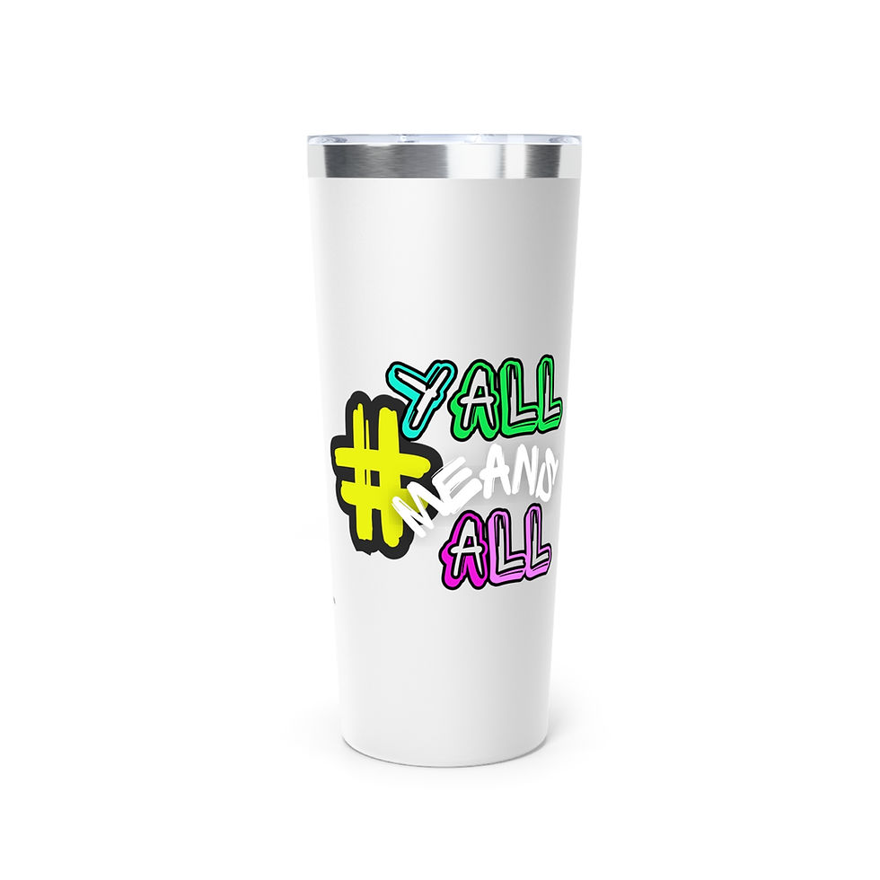 Thumbnail: Y'all Means All MIX Tumbler, Highlight, 22oz Travel Mug, Equality, Inclusion