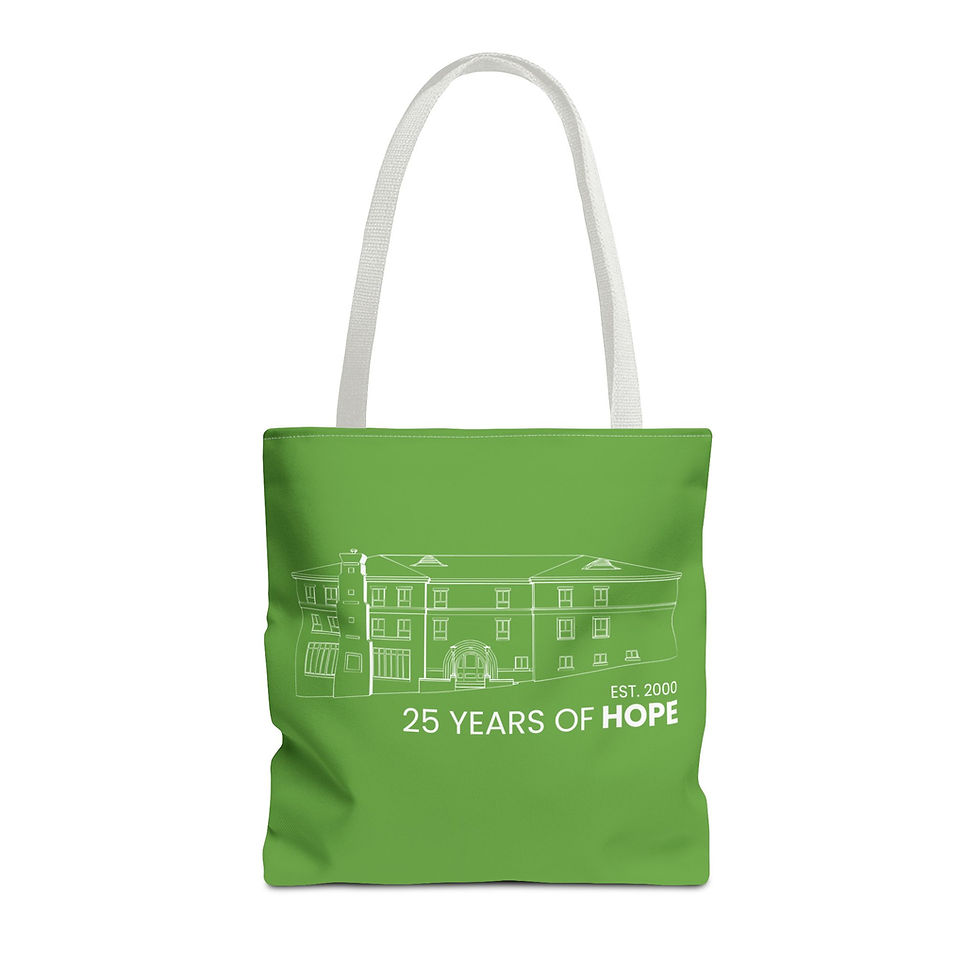 Thumbnail: Green Tote Bag, Hope Lodge Kansas City 25 Years of Hope, White Design