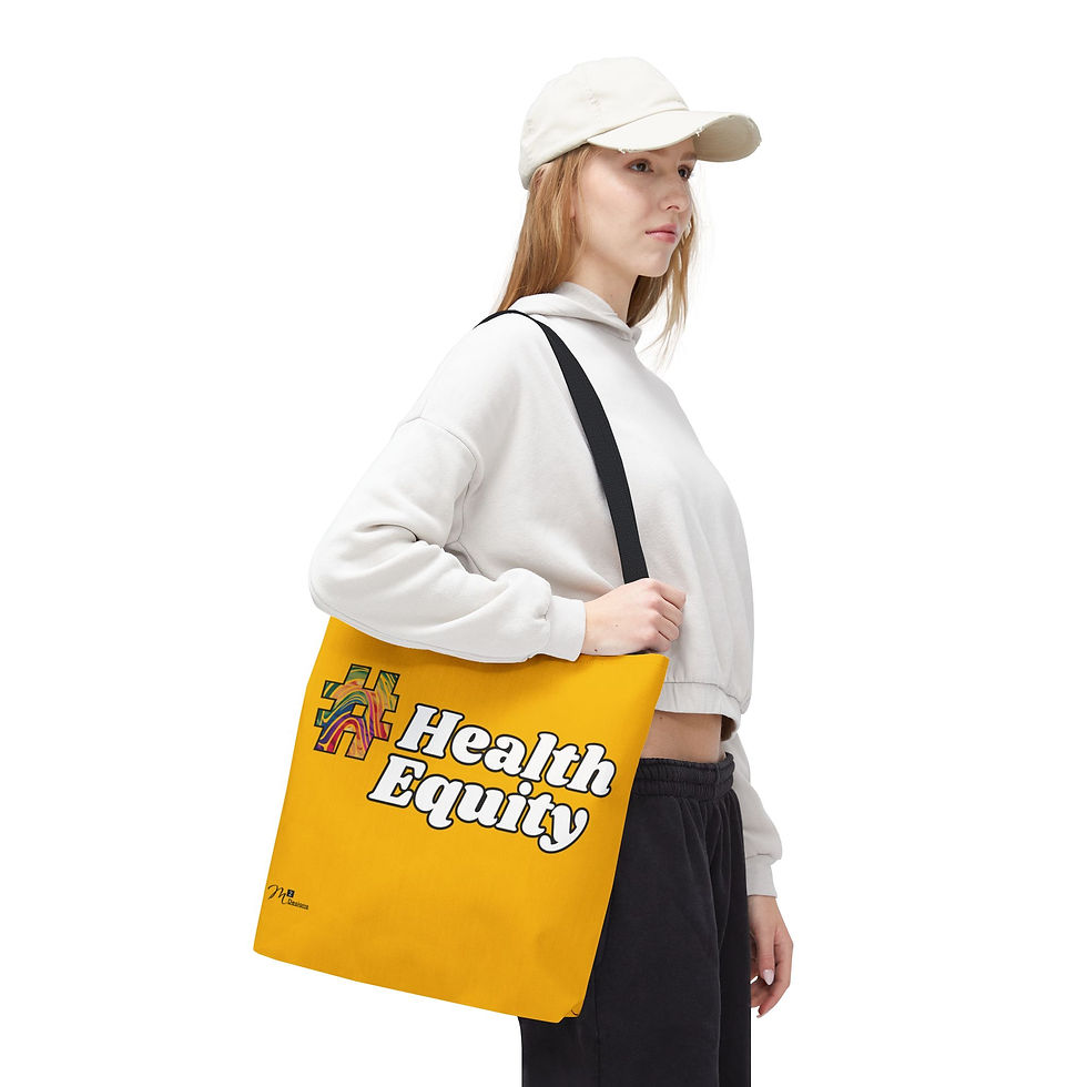 Thumbnail: Clinical Trial Diversity Matters #HealthEquity Tote Bag, Rainbow/Yellow