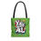 Thumbnail: Y’all Means All Tote Bag, Green, 13x13 16x16 18x18, Equality, Inclusion, LGBTQ+
