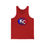 Thumbnail: KC Proud (blue to red oval) Unisex Jersey Tank, Kansas City PROUD