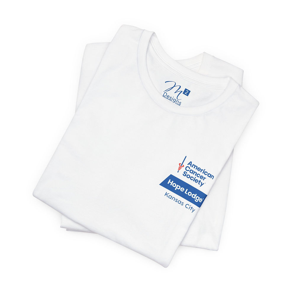 Thumbnail: Unisex Short Sleeve Tee, Hope Lodge Kansas City 25 Years of Hope, Blue Design