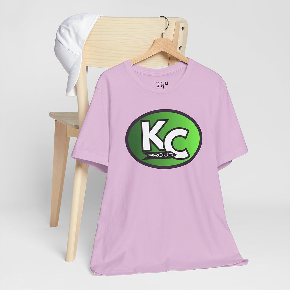 Thumbnail: KC Proud (green gradient oval) Unisex Tee, Kansas City PROUD
