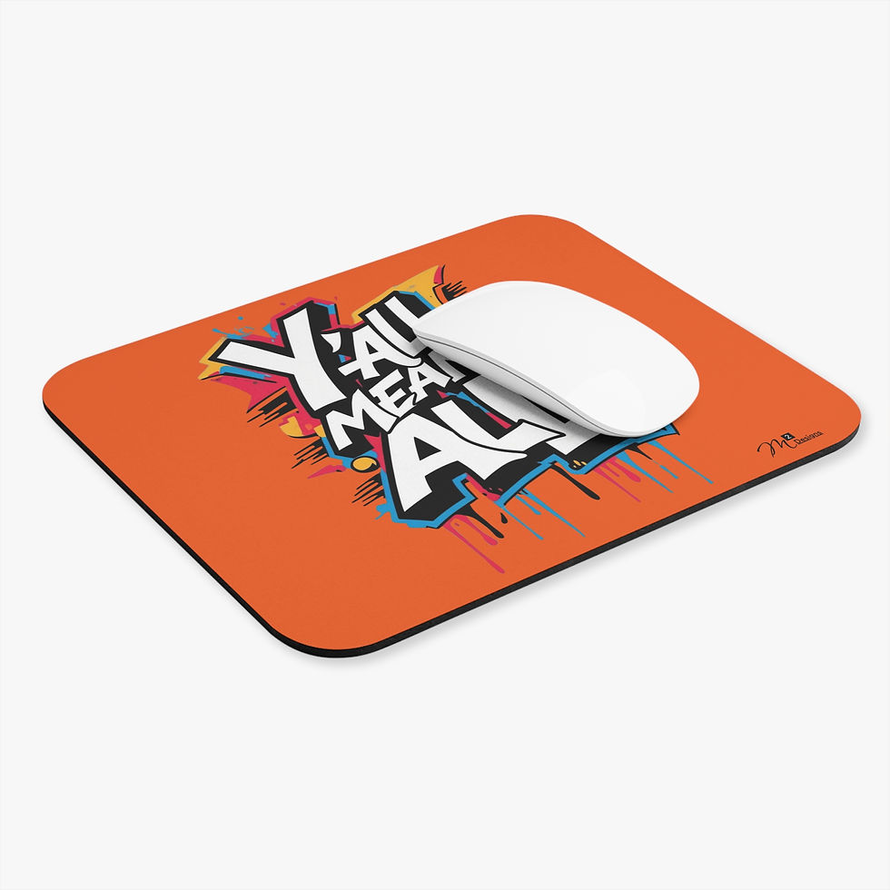 Thumbnail: Y’all Means All Mouse Pad, Orange Desk Accessory, Inclusion, Equality, LGBTQ+
