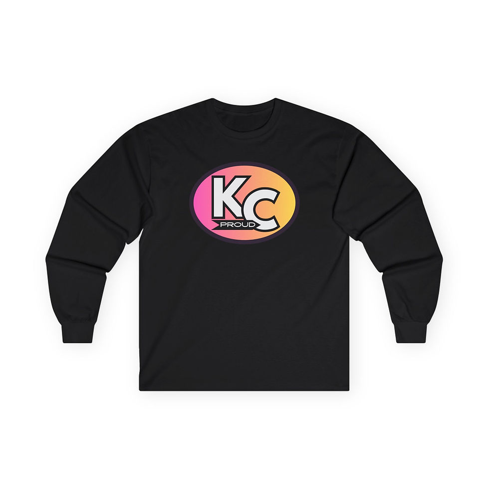 Thumbnail: KC Proud (pink to yellow oval) Unisex Ultra Cotton Long Sleeve Tee, Kansas City