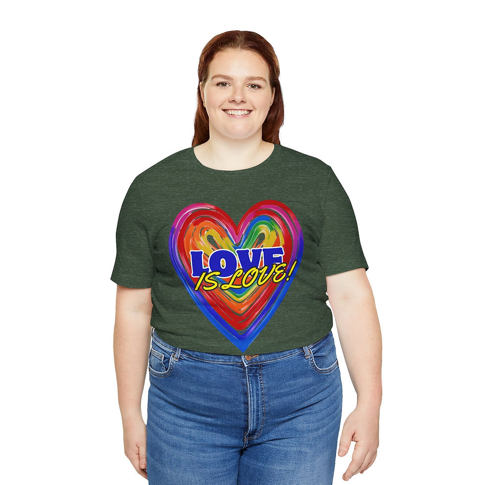 Thumbnail: Love Is Love Unisex Tee, Inspirational & Inclusive Apparel for Everyone