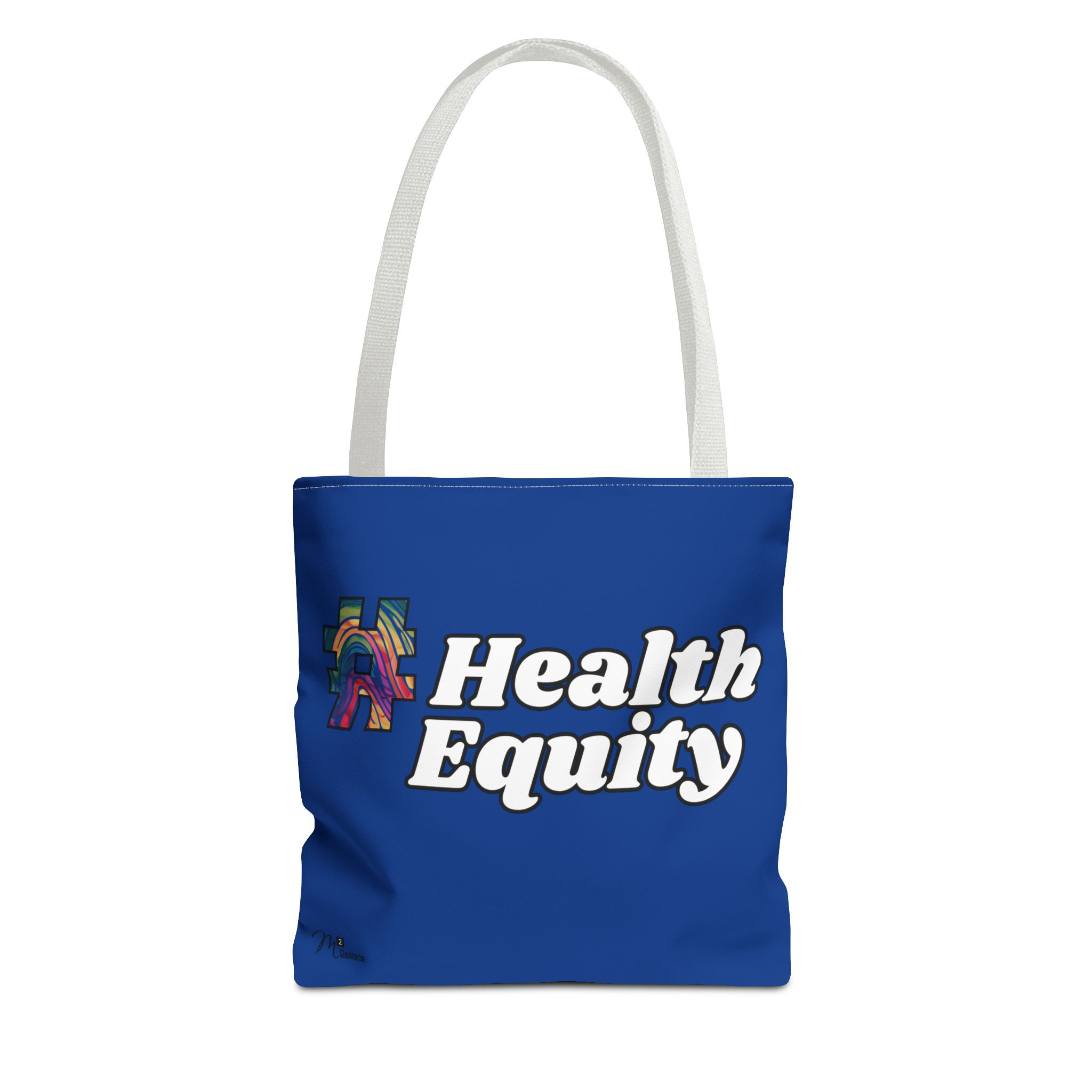Clinical Trial Diversity Matters #HealthEquity Tote Bag, Rainbow/Dark Blue