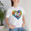 Thumbnail: KC Proud rainbow swirl heart Unisex Tee, Diversity, Inclusive, PRIDE