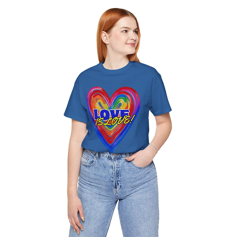 Thumbnail: Love Is Love Unisex Tee, Inspirational & Inclusive Apparel for Everyone