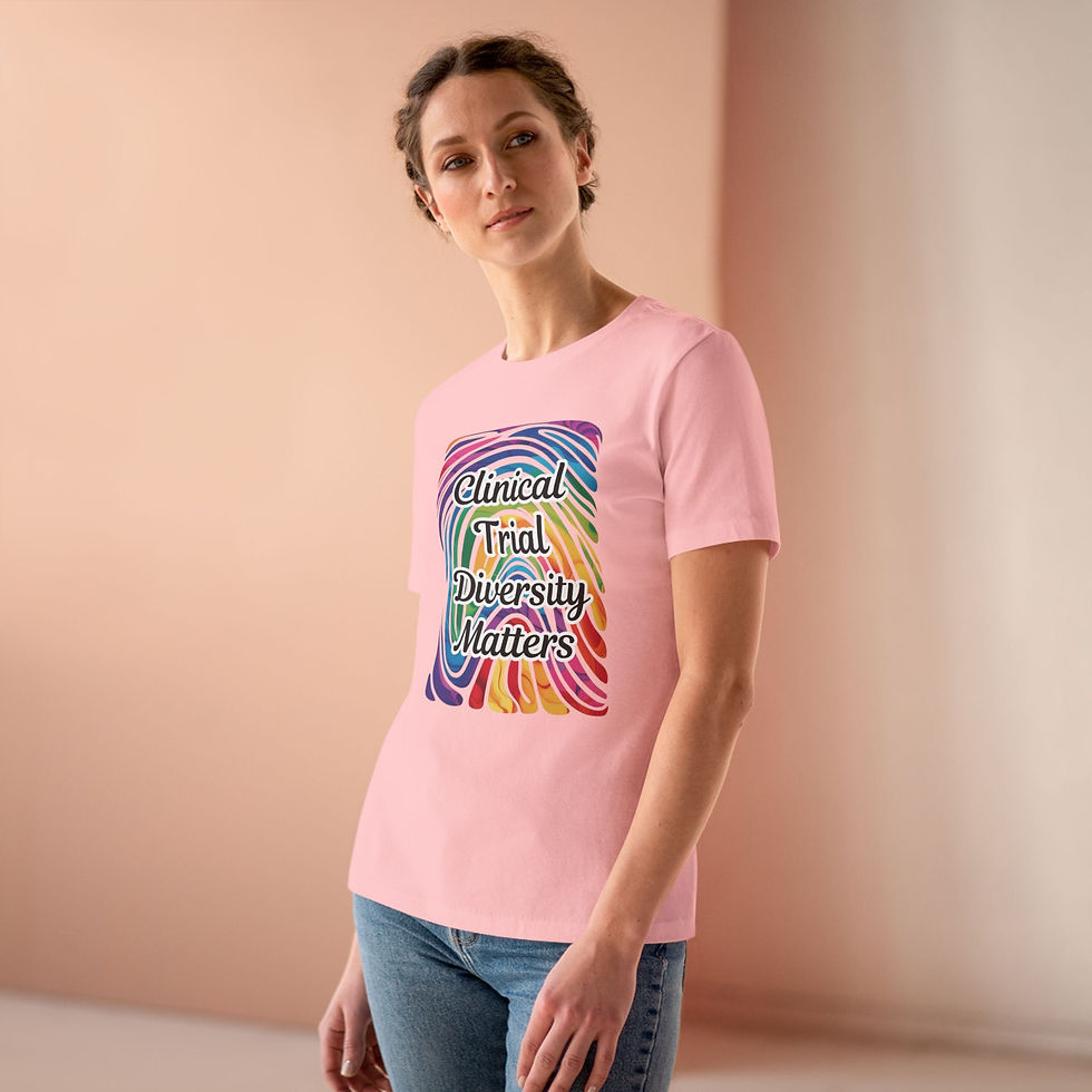 Thumbnail: Clinical Trial Diversity Matters Women’s Relaxed Fit T-shirt, Rainbow