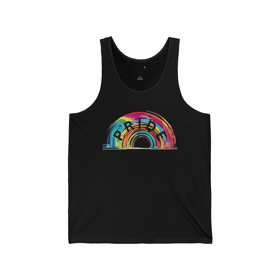 Thumbnail: PRIDE RAINBOW Unisex Jersey Tank, Positivity, Empowerment