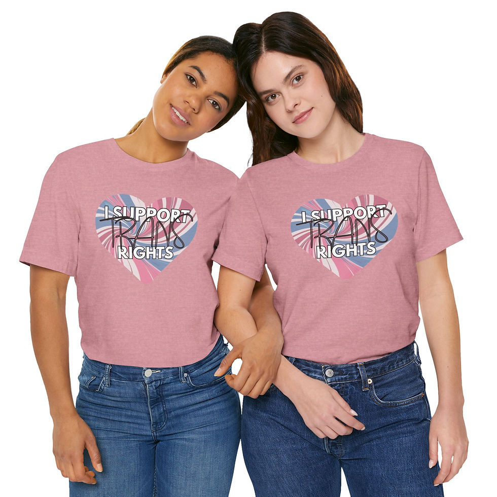 Thumbnail: I support TRANS RIGHTS heart Unisex Tee, Diversity, Inclusive, PRIDE