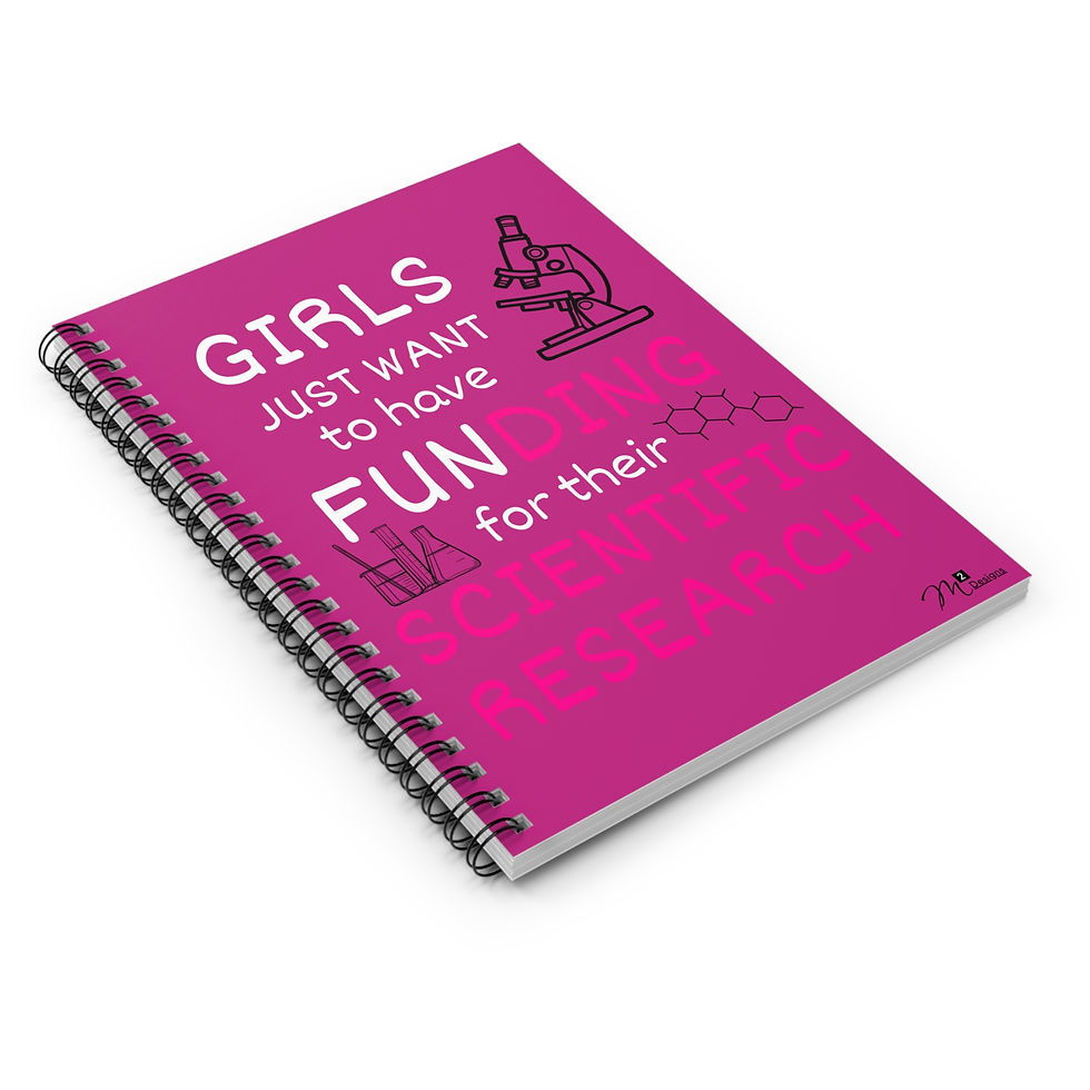 Thumbnail: Girls Just Want to Have Funding Spiral Notebook, Pink, Gender Equality, STEM