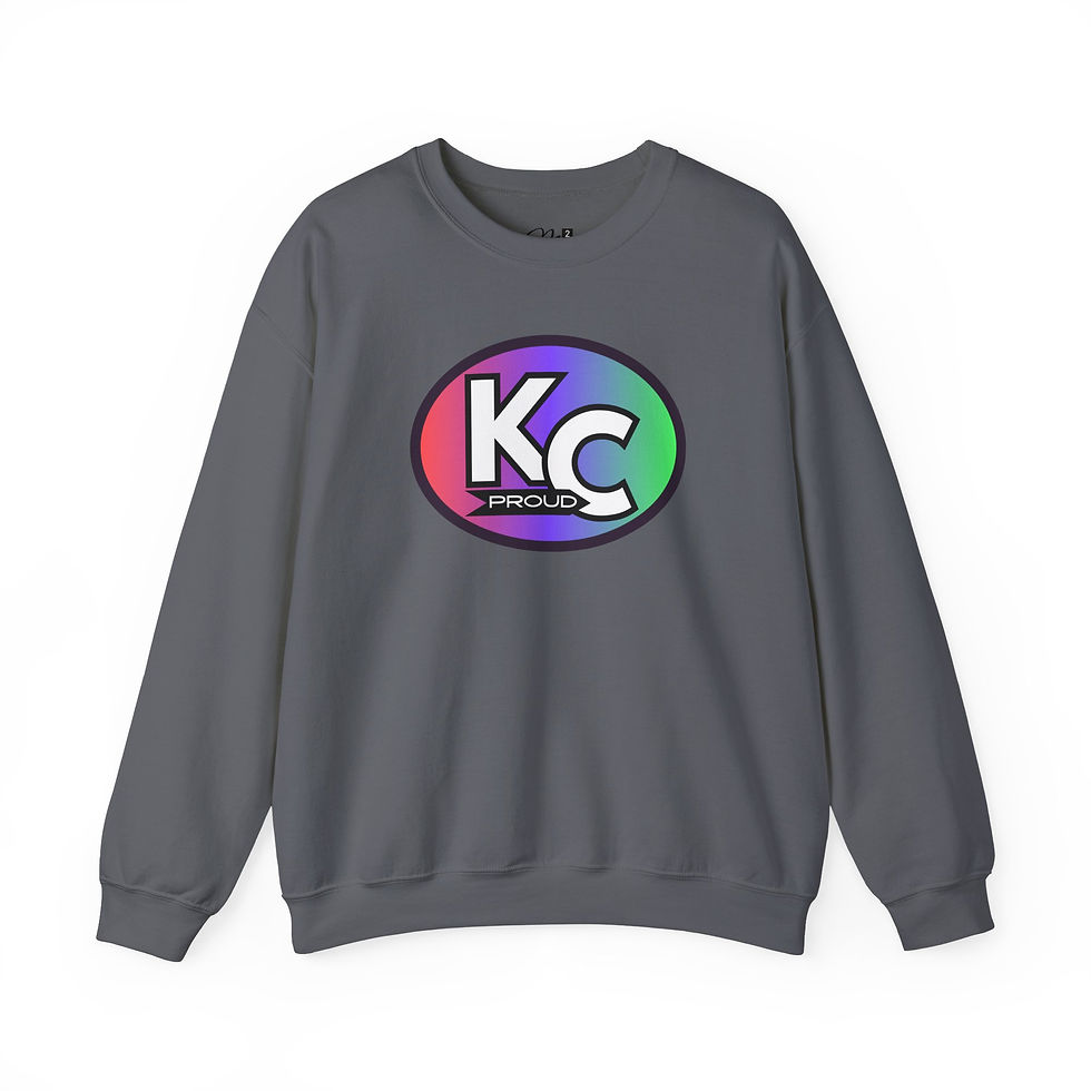 Thumbnail: KC Proud (red, purple, green oval) Unisex Heavy Blend Crewneck Sweatshirt