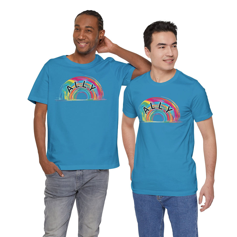 Thumbnail: ALLY Rainbow Unisex Tee, Inspirational, Diversity, Inclusive, PRIDE