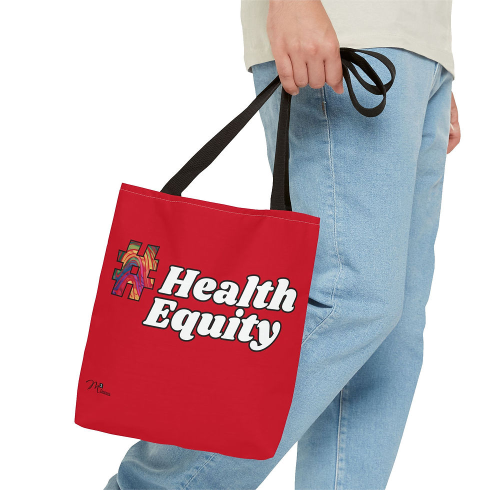 Thumbnail: Clinical Trial Diversity Matters #HealthEquity Tote Bag, Rainbow/Red