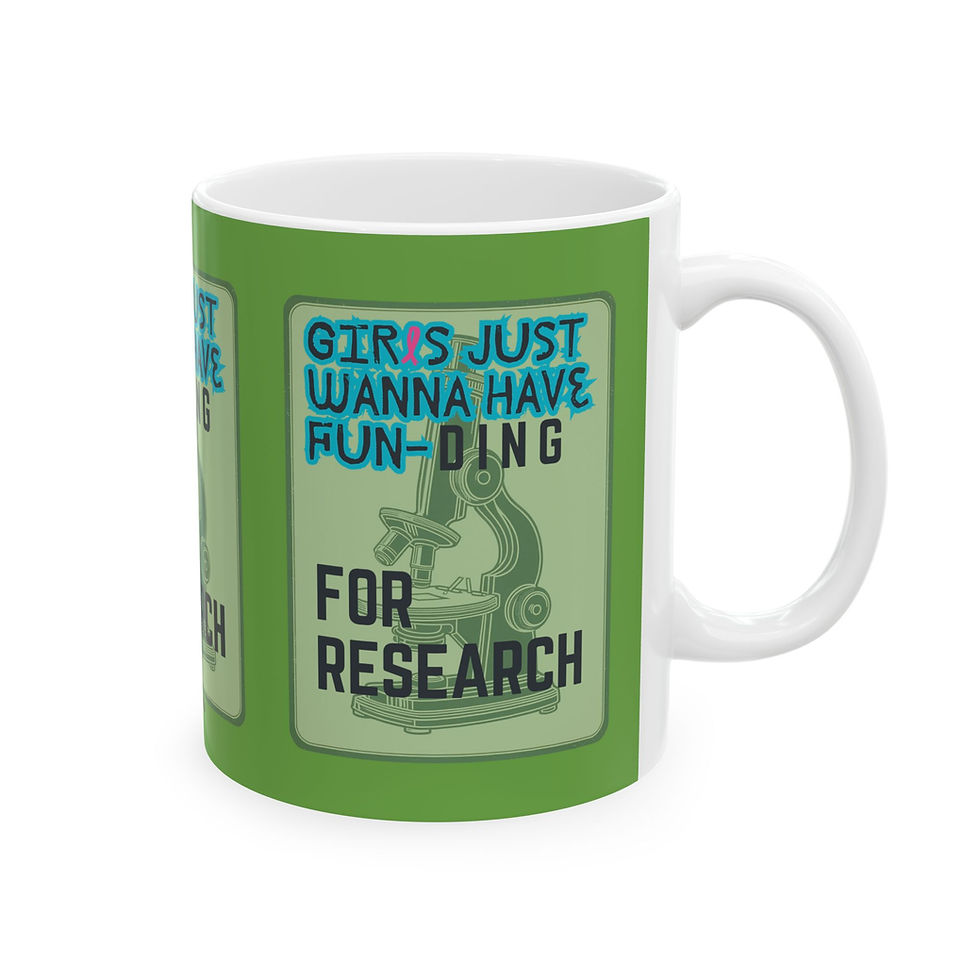 Thumbnail: Girls Just Wanna have FUN-DING Ceramic Mug, green, Gender Equality, Science 