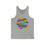 Thumbnail: Live Life Proud Unisex Jersey Tank, Rainbow Wave, Positivity, Empowerment