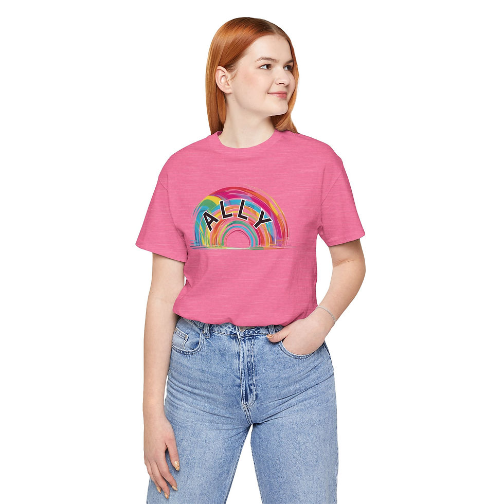 Thumbnail: ALLY Rainbow Unisex Tee, Inspirational, Diversity, Inclusive, PRIDE