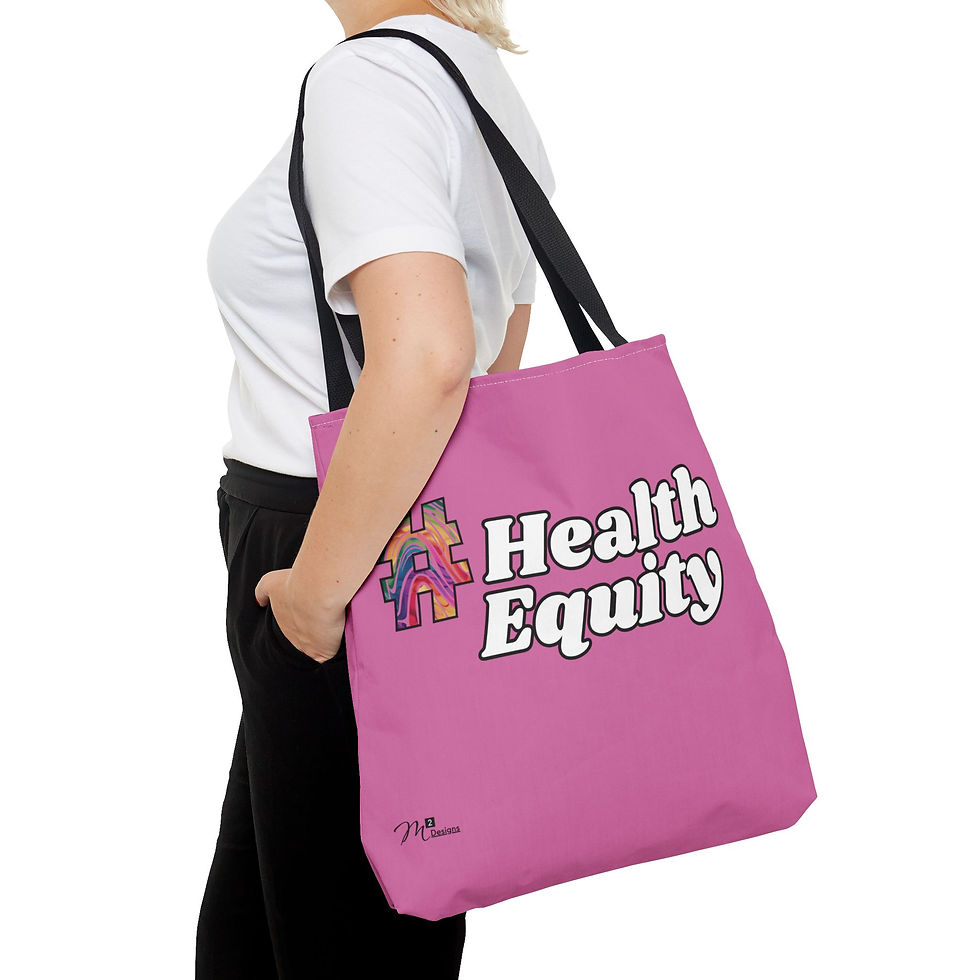 Thumbnail: Clinical Trial Diversity Matters #HealthEquity Tote Bag, Rainbow/Light Pink