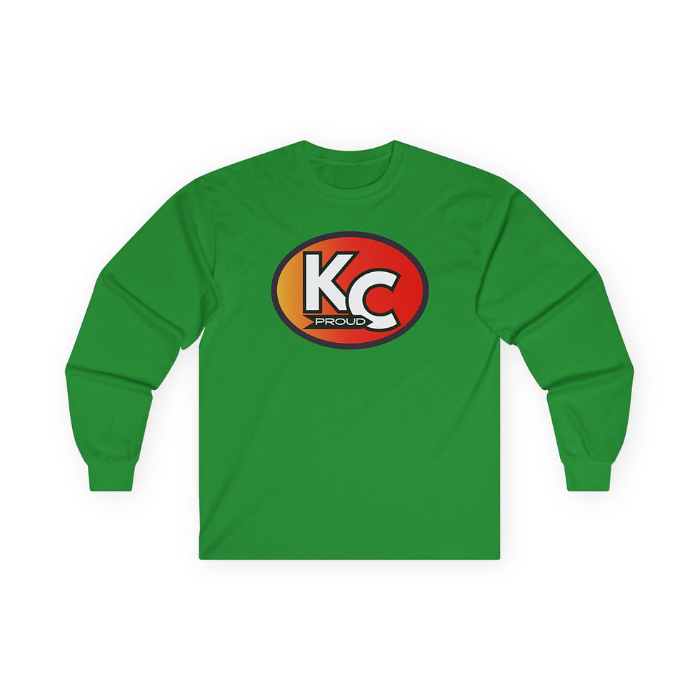 Thumbnail: KC Proud (gold to red oval white letters) Unisex Ultra Cotton Long Sleeve Tee