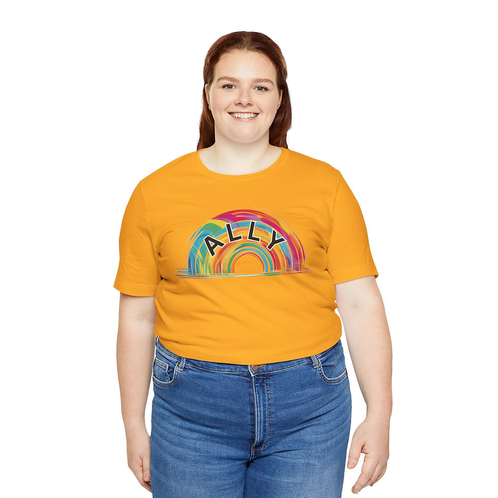 Thumbnail: ALLY Rainbow Unisex Tee, Inspirational, Diversity, Inclusive, PRIDE