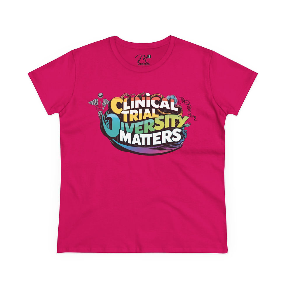 Thumbnail: Clinical Trial Diversity Matters Women’s Midweight Tee, Health Equality, Science