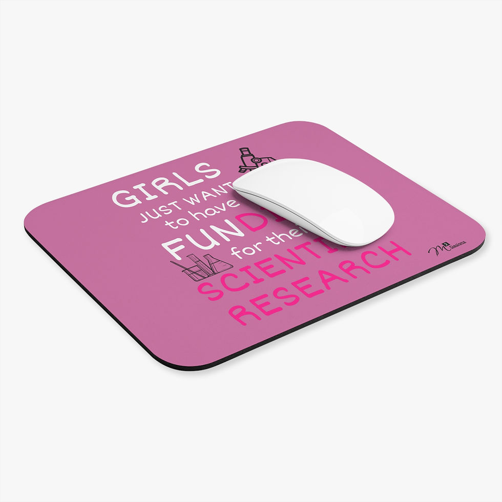 Thumbnail: Girls Just Want to Have Funding Mouse Pad, Light Pink Desk Accessory, Equality