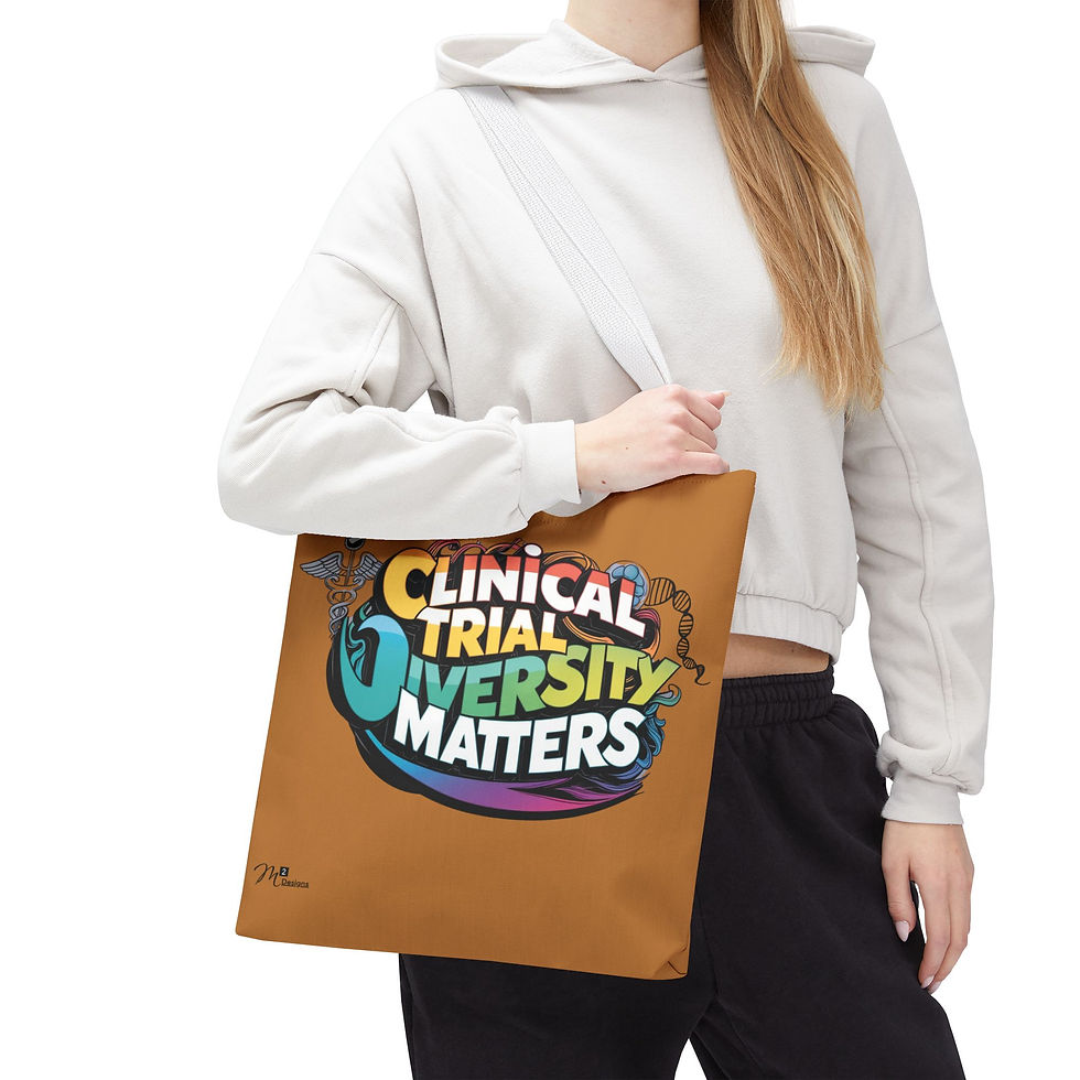 Thumbnail: Clinical Trial Diversity Matters Tote Bag, Light Brown 13x13, 16x16, 18x18