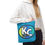 Thumbnail: KC Proud (yellow, blue, aqua oval) Tote Bag, Turquoise 13x13, 16x16, 18x18 