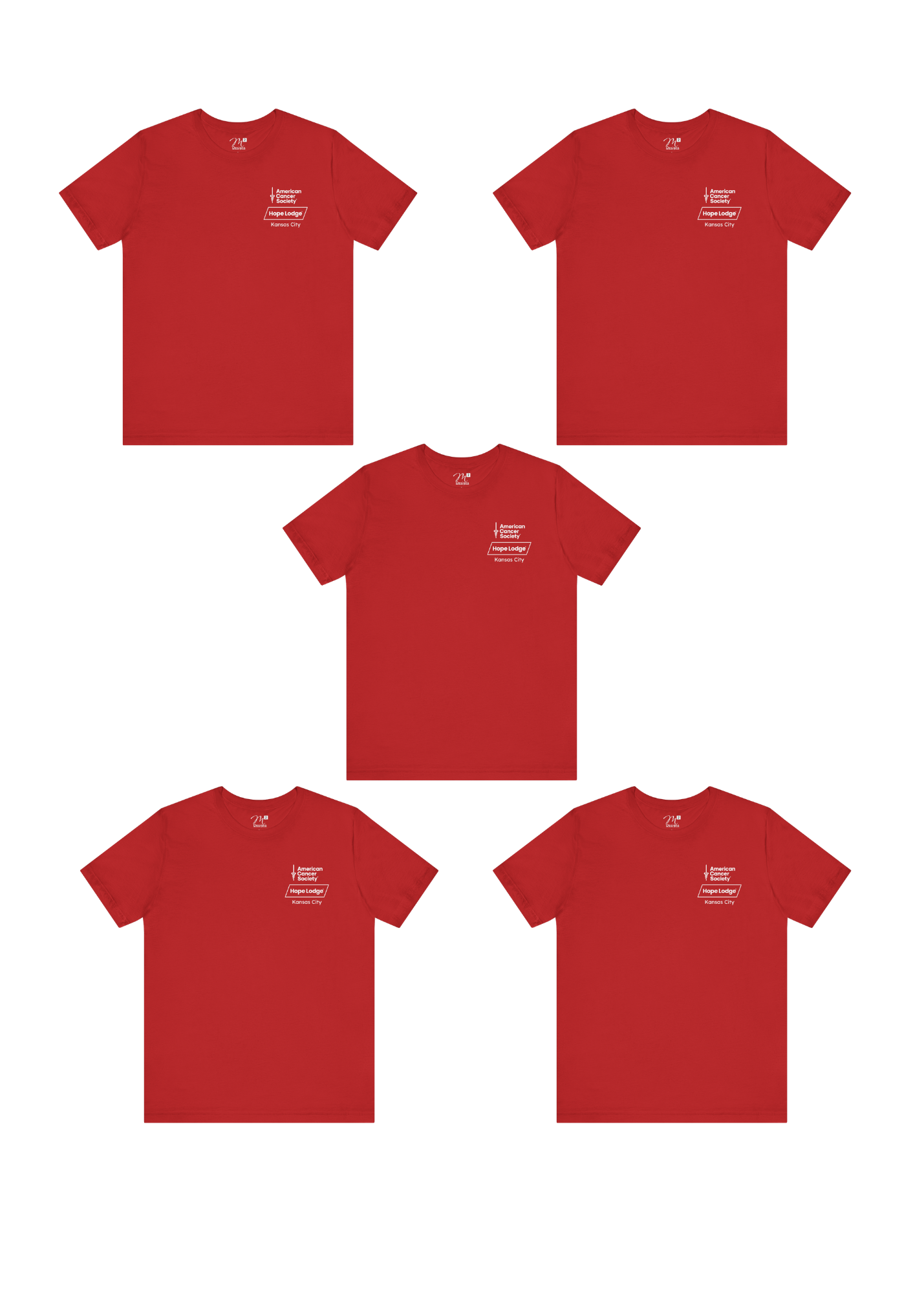 Donate 5 Unisex Short Sleeve Tees, Hope Lodge Kansas City 25 Years of Hope