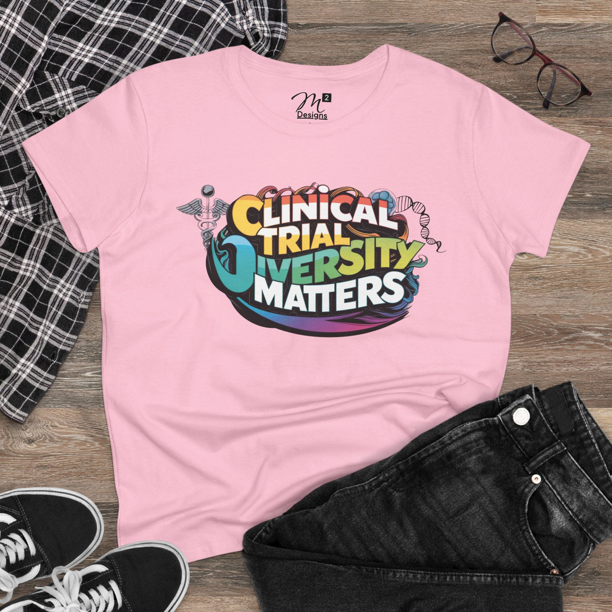Clinical Trial Diversity Matters Women’s Midweight Tee, Health Equality, Science