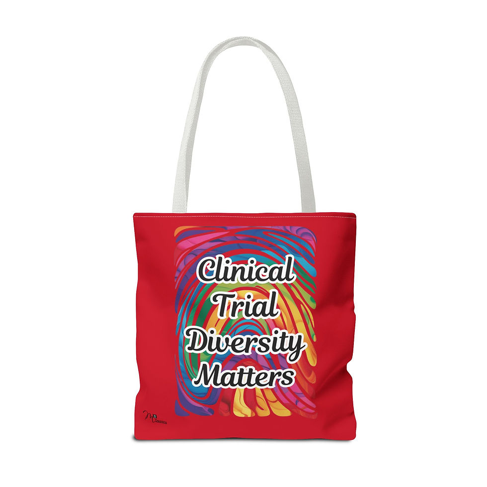 Thumbnail: Clinical Trial Diversity Matters #HealthEquity Tote Bag, Rainbow/Red