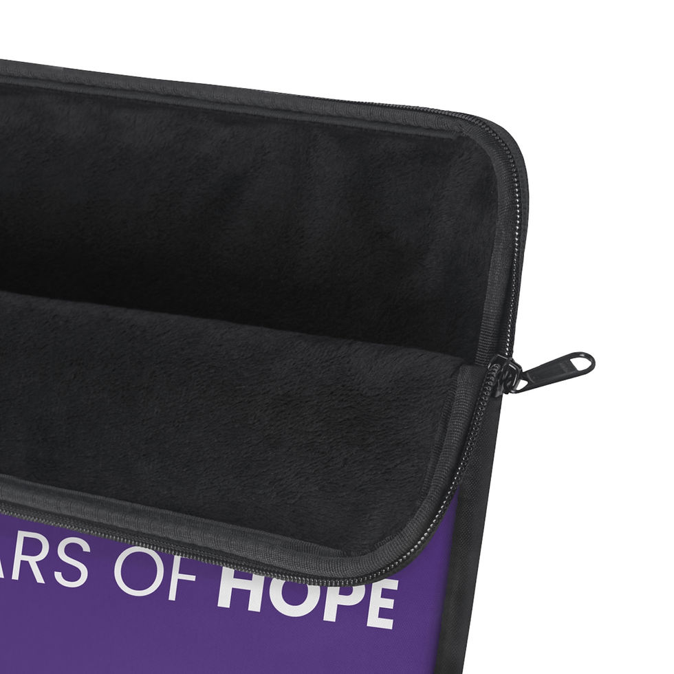Thumbnail: Purple Tablet Sleeve, Hope Lodge Kansas City 25 Years of Hope, White Design